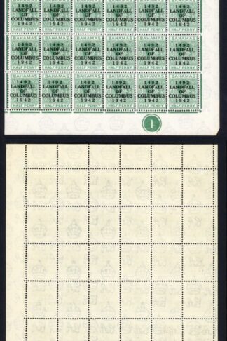 Bahamas KGVI SG162c 1/2d Columbus Variety Accent Flaw (R1/5 1938 printing only)k