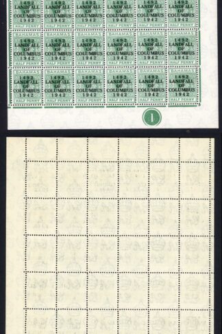 Bahamas KGVI SG162c 1/2d Columbus Variety Accent Flaw (R1/5 1938 printing only)l