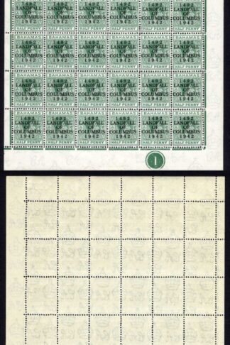 Bahamas KGVI SG162c 1/2d Columbus Variety Accent Flaw (R1/5 1938 printing only)m
