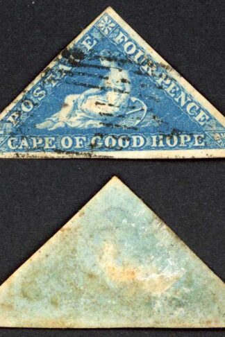 COGH SG2 DLR Four Pence deep blue on blued paper