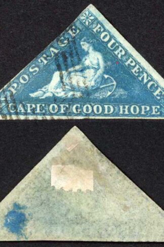 COGH SG4a DLR Four Pence Blue light blued paper