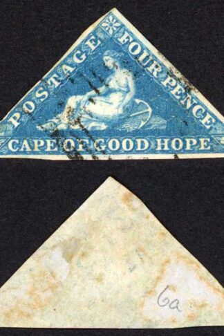 COGH SG4a DLR Four Pence Blue light blued paper