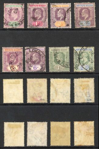 Northern Nigeria SG20a/27a KEVII wmk Mult Crown (mixed papers)