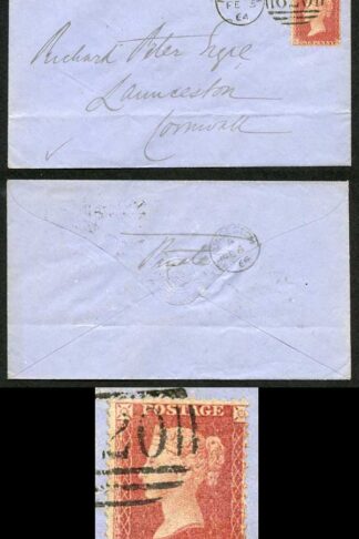 Penny Star (GK) Plate 51 on Cover SG42 Ex Alcock
