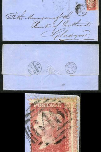 Penny Star (IB) Plate 51 on Cover SG42 Ex Alcock 13 SEPT 1861