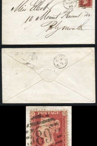 Penny Star (RJ) Plate 51 on Cover SG42 Ex Alcock
