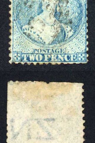New Zealand SG107 2d pale Blue Plate 1 (worn) Perf 12.5 wmk inverted