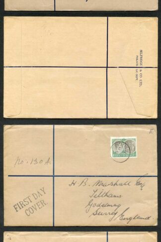 St Kitts Nevis 1938 Part Set on 2x FDC to England