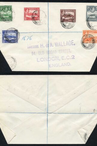 Antigua SG98/103 KGVI Part Set on Cover to England