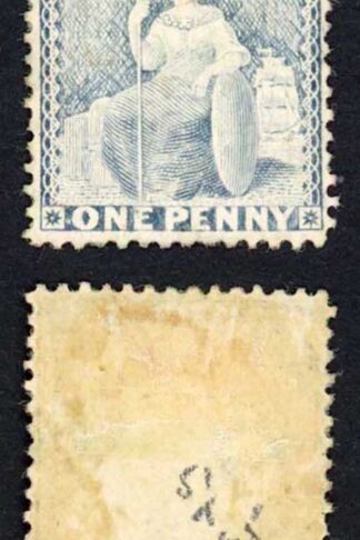 Barbados SG74 1d Grey Blue Wmk Crown CC Perf 14 Fresh Mint (large part gum)