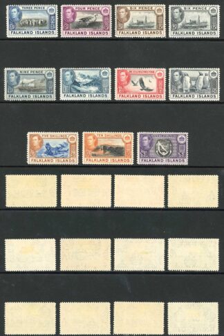 Falkland Is SG146/63 KGVI Set of 18 M/Mint