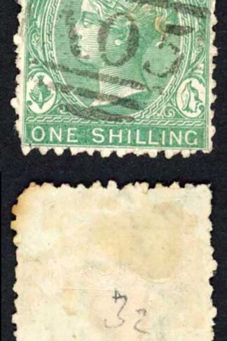 Bahamas SG39 1/- Blue Green Wmk CC Perf 14 Fine used