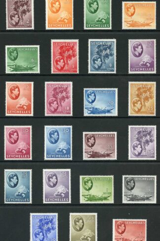 Seychelles SG135/49 1938 KGVI Set (no 20c brown-ochre) Fresh M/Mint (hinge rema
