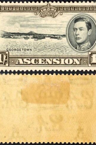 Ascension SG42a KGVI 1/- black and sepia perf 13.5 M/Mint (toned)