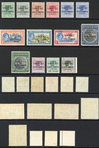 Bahamas SG162/75a 1942 set of 14 Fresh M/M