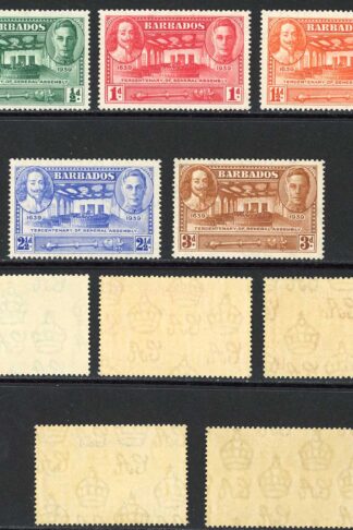 Barbados SG257/61 1939 Set Fresh M/M