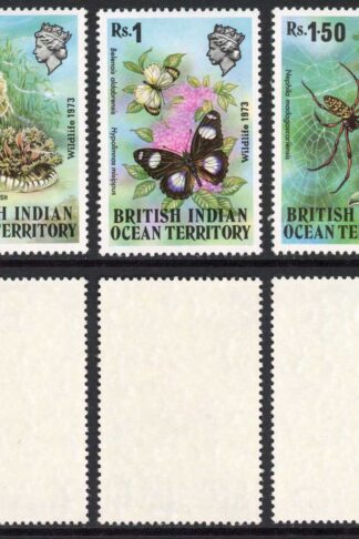 British Indian Ocean Territory SG53/5 1973 Wildlife Set Fresh U/M