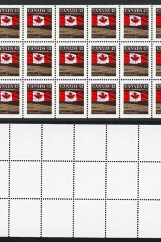 Canada SG1357b 43c perf 13.5 x 13 booklet pane of 25 Fresh U/M