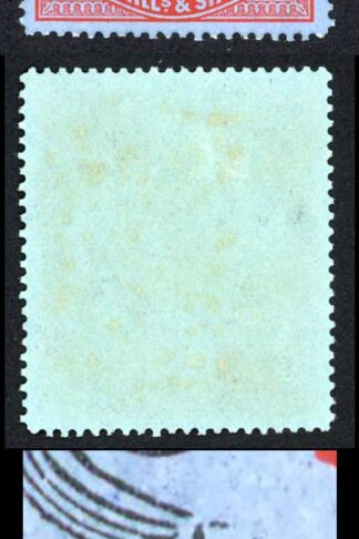 Bermuda SG117ae 2/6 black and red/grey-blue Variety Broken LOWER RIGHT SCROLL