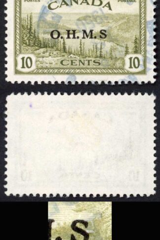 Canada SGO166a 10c OHMS Variety Missing Stop after S