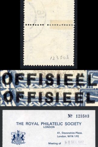 South Africa SGO25c 1/- Diaeresis on Afrikaans Stamp RPS Cert