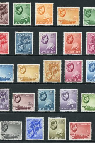 Seychelles SG135/49 (only 1 x 50c) all the key values there M/Mint