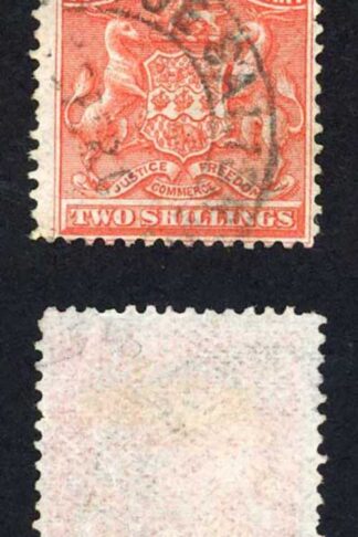 Rhodesia SG5 2/- Vermilion CDS used
