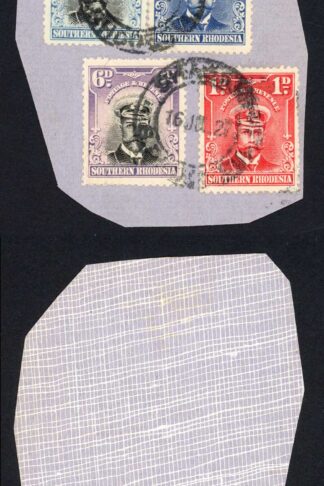 Southern Rhodesia SG2 SG5 SG7 and SG10 used on Piece