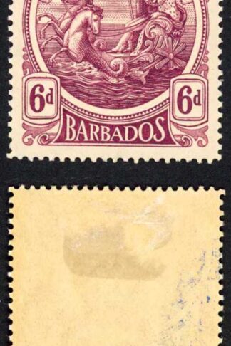 Barbados SG188 1916 6d Purple M/M (hinge remainder)