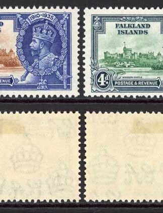 Falkland Is SG139/42 1935 Silver Jubilee M/Mint (a few rough perfs)