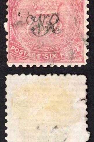 Fiji SG33 6d Rose on laid paper (small fault)
