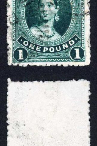 Queensland SG161a One Pound Deep Green RE-ENTRY Very Fine Used