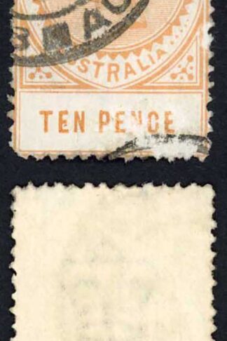 South Australia SG274 10d Dull yellow Thin postage fine used