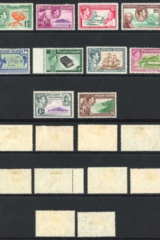 Pitcairn Islands SG1/8 KGVI Set of 10 M/Mint (hinge remainders)