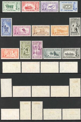 Falkland Is SG172/85 KGVI set of 14 Fresh M/M