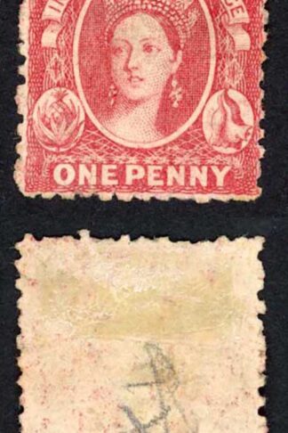 Bahamas SG21 1d carmine-lake Perf 12.5 Wmk Crown CC Mint (no gum)