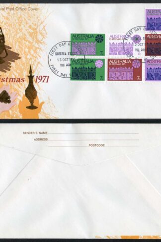 Australia SG498/504 1971 Christmas First Day Cover