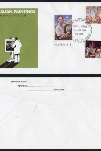 Australia SG565/66b 1974 Australian Paintings First Day Cover