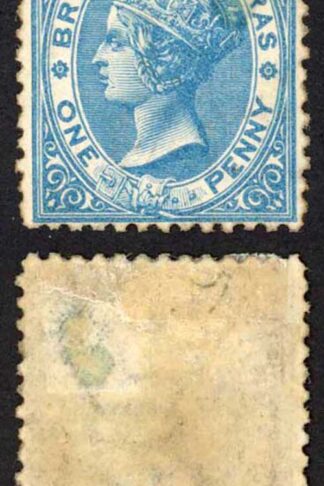 British Honduras SG6 1d Deep Blue Wmk crown CC Perf 12.5 MINT (thin)