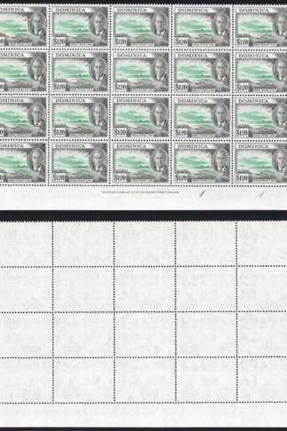 Dominica SG133/a 1.20 R8/4 with C of CA in watermark omitted RARE Cat 1380 pound