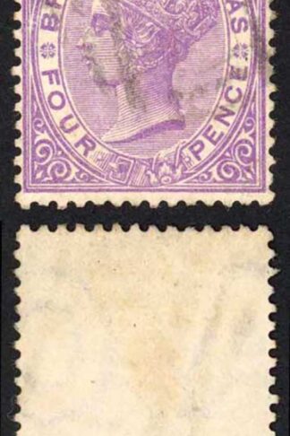 British Honduras 4d Mauve wmk Letters AO FINE USED