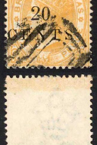British Honduras SG29 20 cents on 6d Yellow fine used