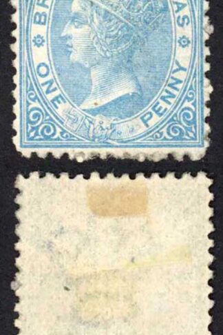 British Honduras SG5 1d Pale Blue Wmk Crown CC Perf 12.5 M/M (Hinge remainder)