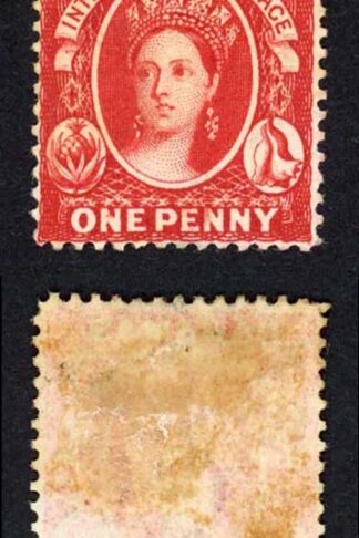 Bahamas SG33 1d Scarlet-Vermilion wmk Crown CC Perf 14 part gum Cat 75 pounds