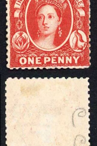 Bahamas SG33 1d Scarlet-Vermilion wmk Crown CC Perf 14 Mint no gum Cat 75 pounds