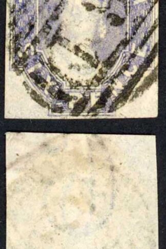 Tasmania SG44/8 6d Imperf wmk 6 Four margins (crease)