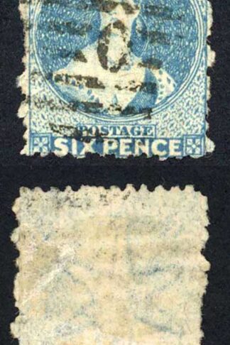 New Zealand SG135 6d Blue Wmk Large Star  Perf 12.5  Cat 65 pounds
