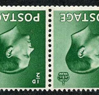 KEVIII SG457wi 1/2d Wmk Inverted U/M PAIR