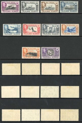 Falkland Is SG146/63 KGVI Set of 18 Fine M/Mint