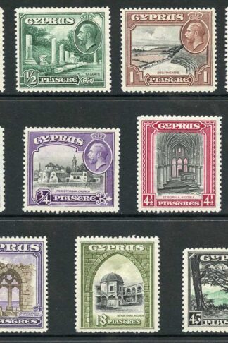 Cyprus SG133/43 KGV 1934 Set of 11 Fine M/Mint